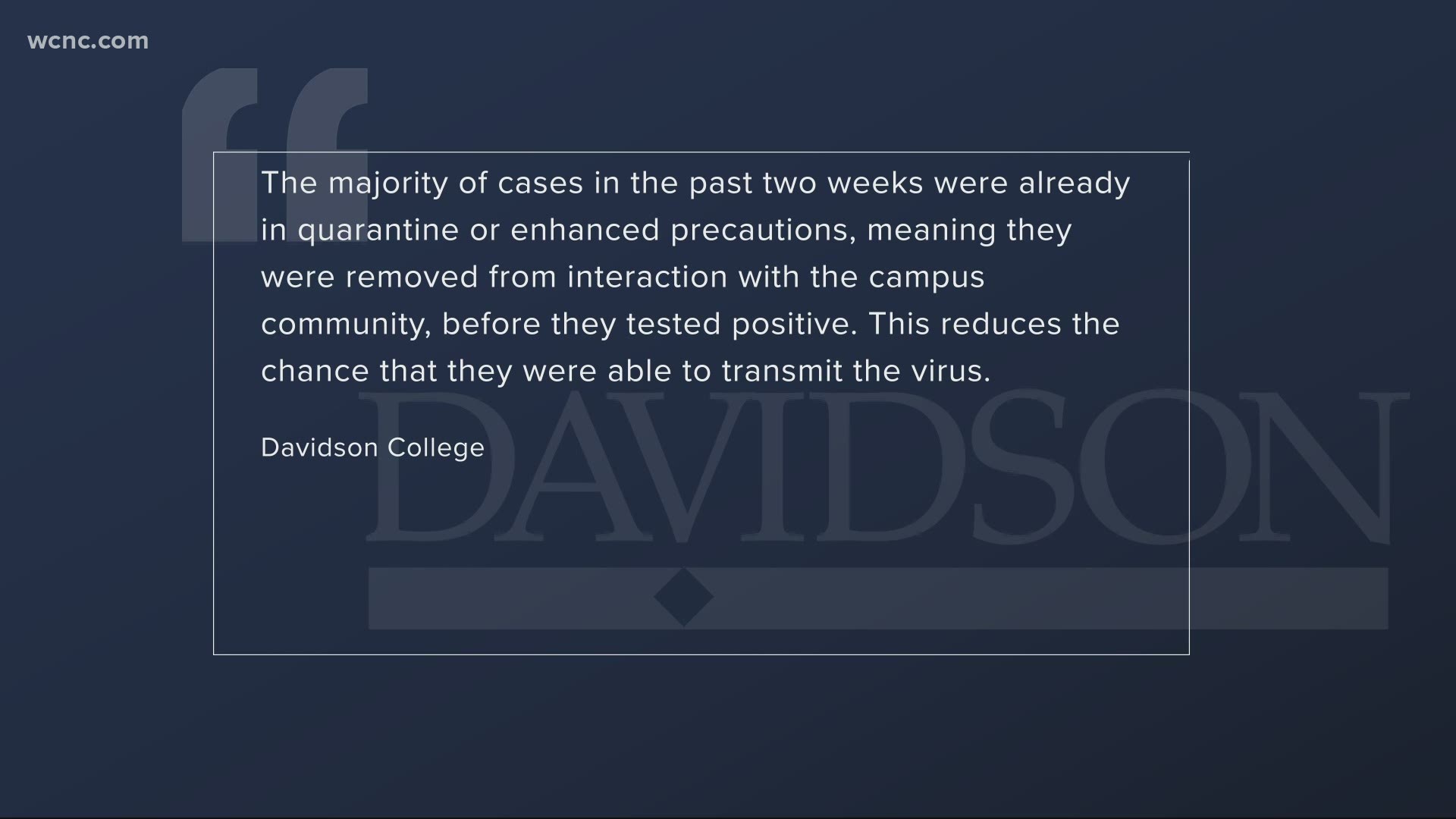 On Wednesday, Davidson College sent an email to students about the confirmed cases of the UK variant.