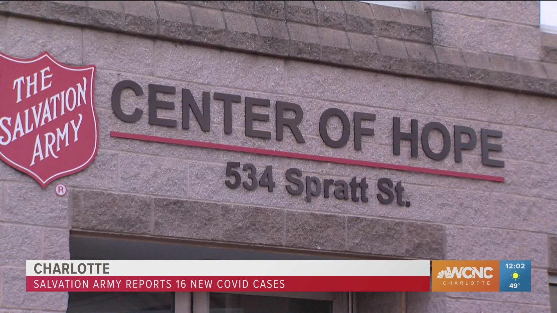 Officials announced 16 new COVID-19 cases at Charlotte's Salvation Army Center of Hope, bringing the total number to 36.