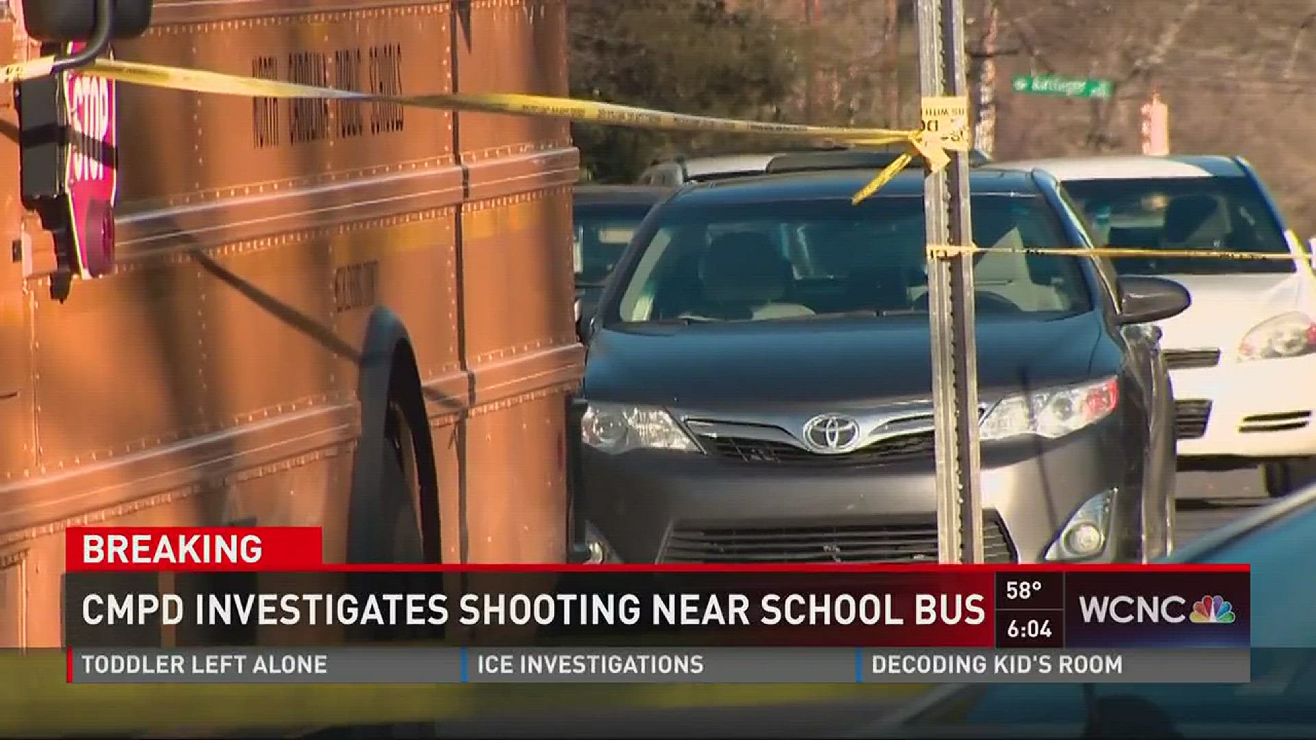 Frightening moments for nearly 20 students on their way home from school on the bus.