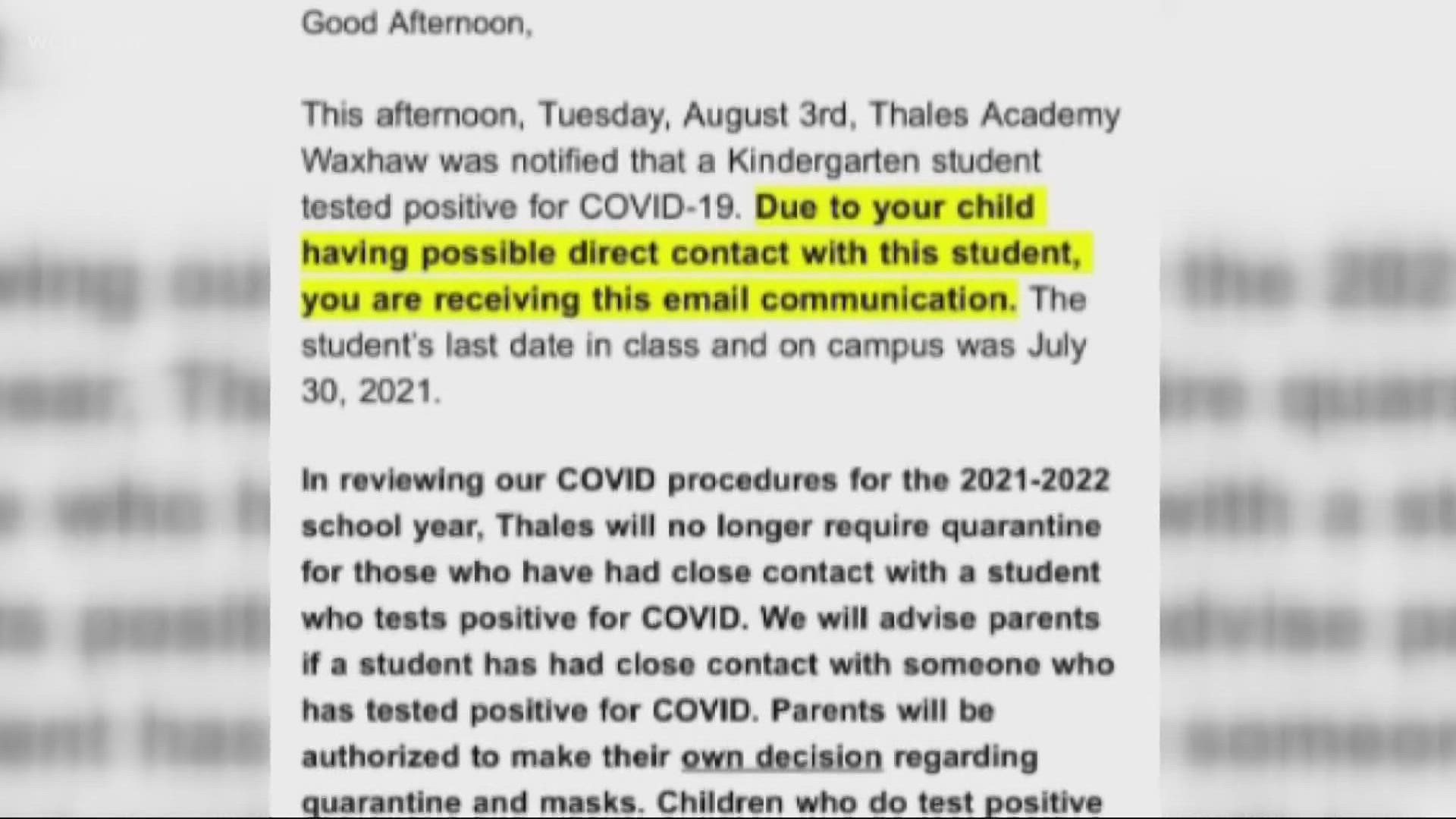 Ashley Daley digs into parents' concerns after learning of the policy only after a student tested positive for COVID-19.