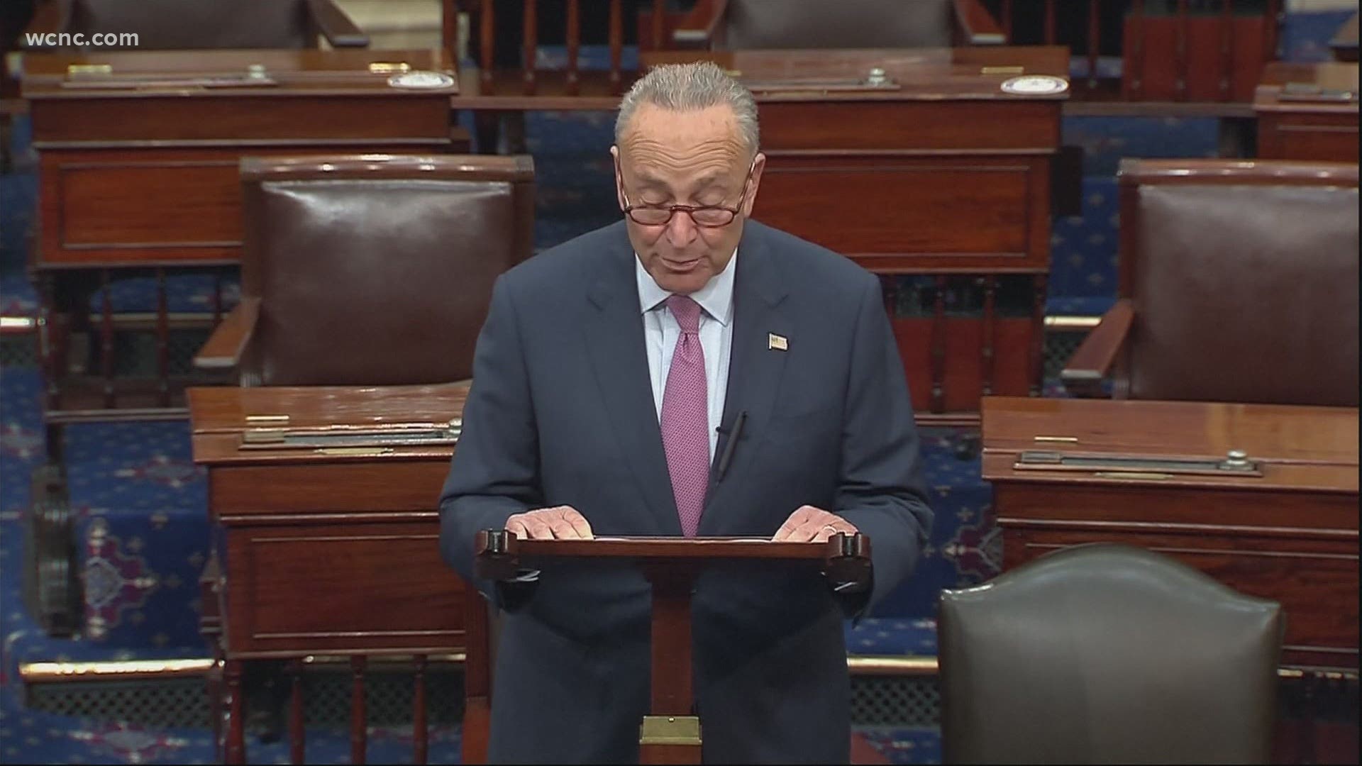 Senator Chuck Schumer mentioned the names of people who died of COVID-19.