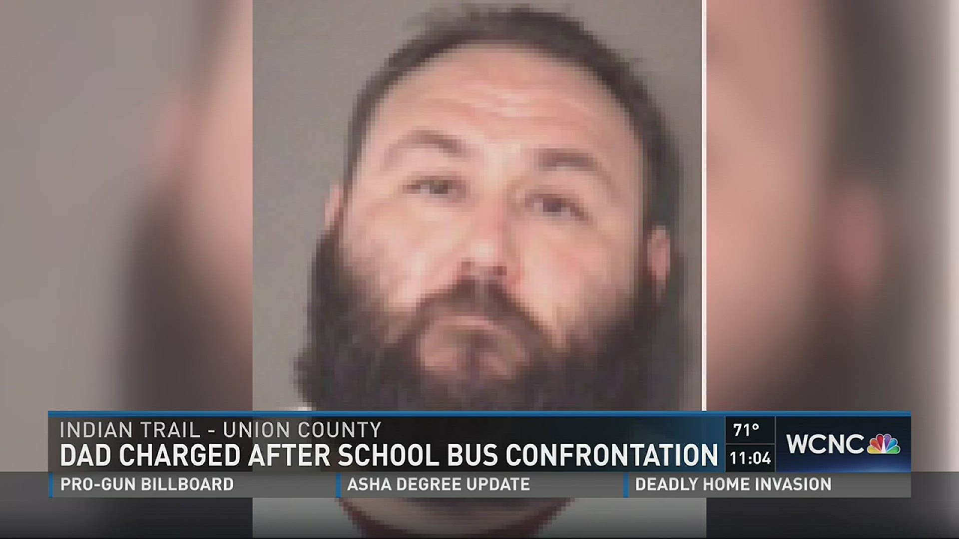 A Union County man is facing charges after an alleged school bus confrontation.