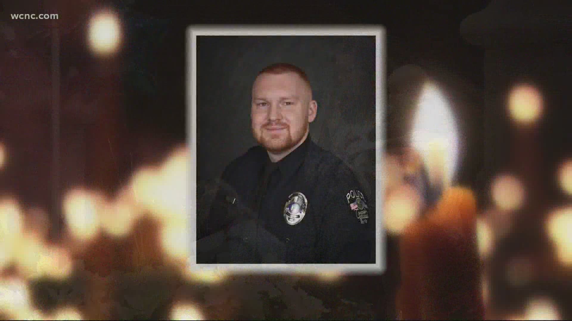 The loss of Concord Police Officer Jason Shuping, was remembered Friday in a candlelight vigil.