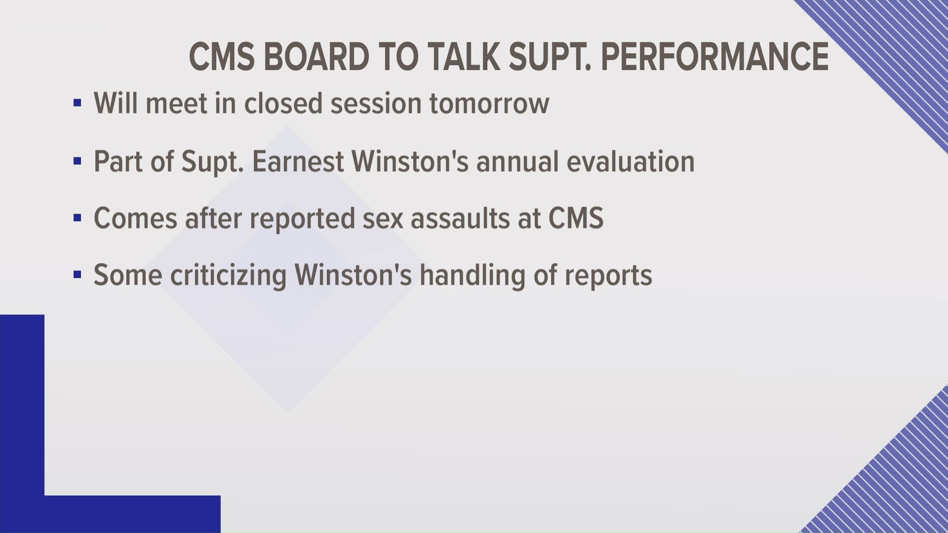 The review will happen during the board's closed session Tuesday afternoon.