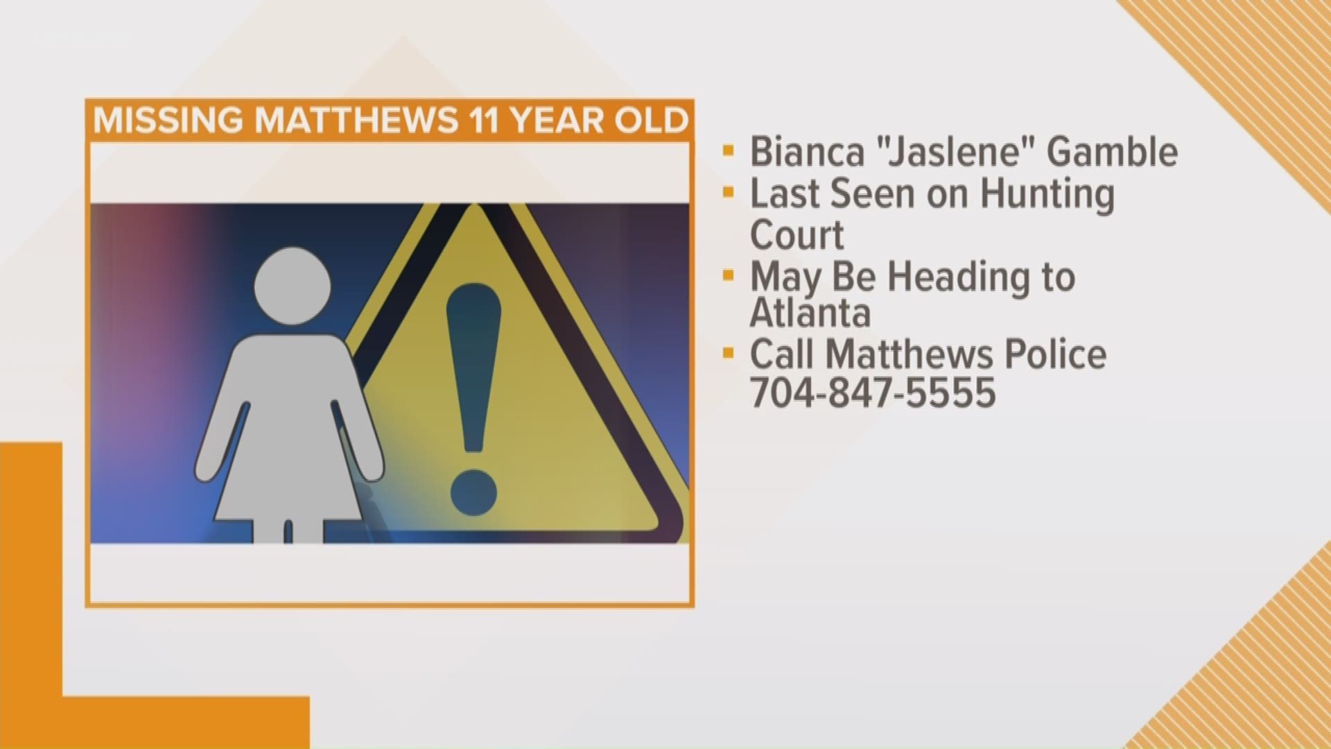 Bianca Gamble goes by the nickname Jaslene. At this time, officials have not released a picture of Gamble.