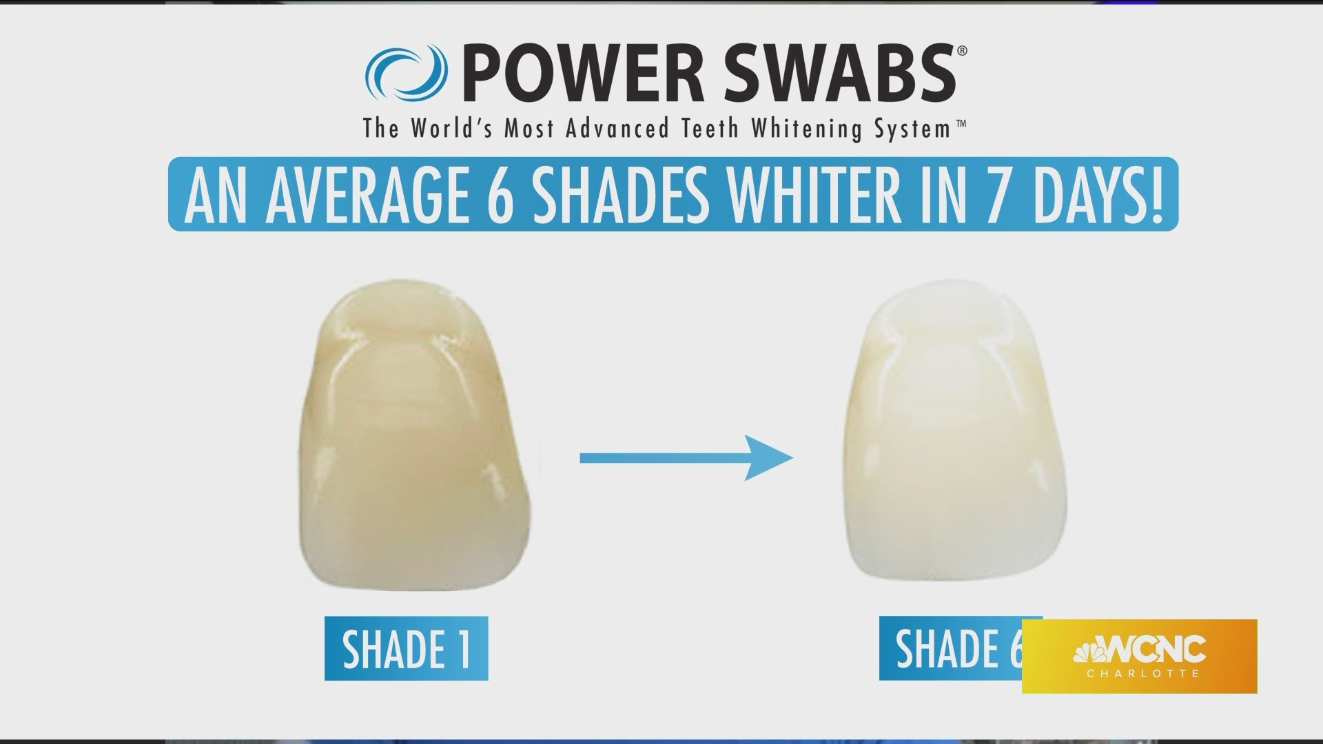 Power Swabs removes stains and brightens teeth in just minutes a day for seven days.