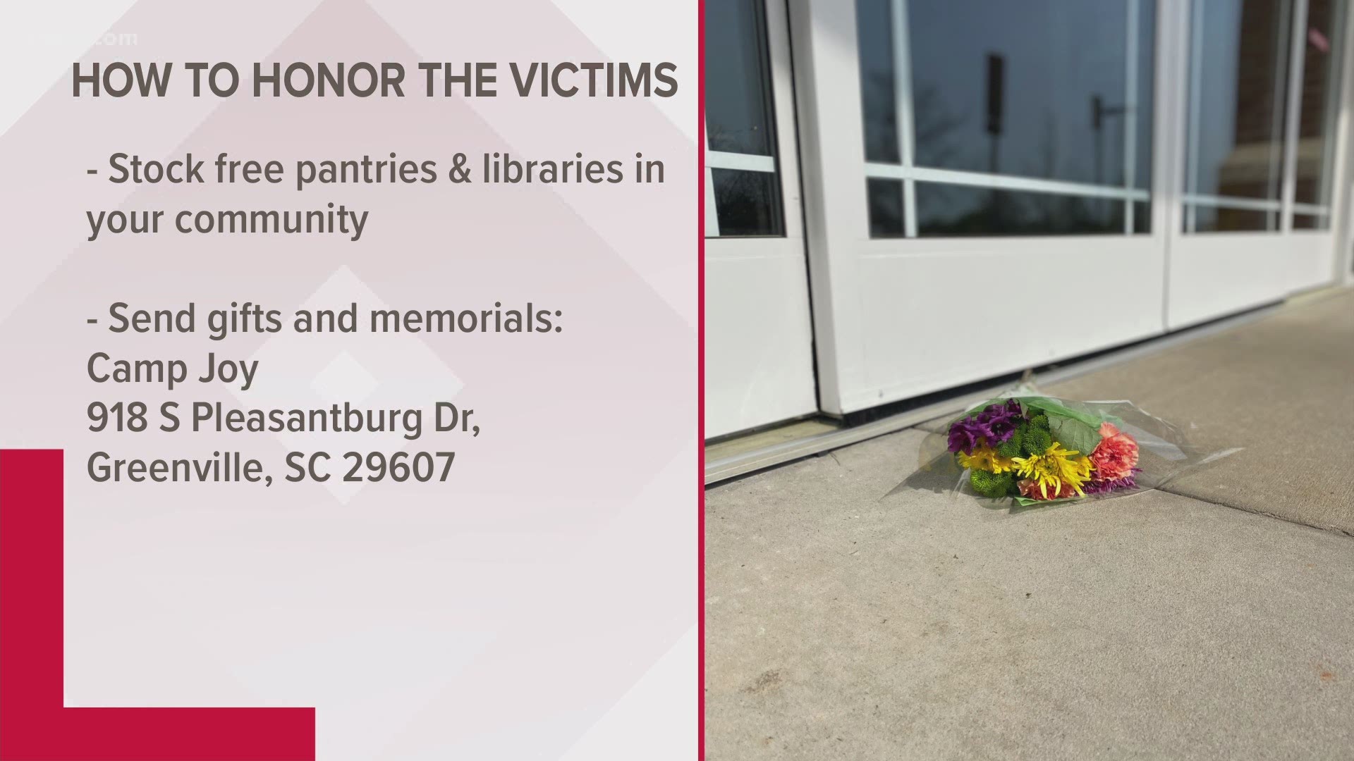 Family of the victims are asking for the community to help stock free pantries and libraries.