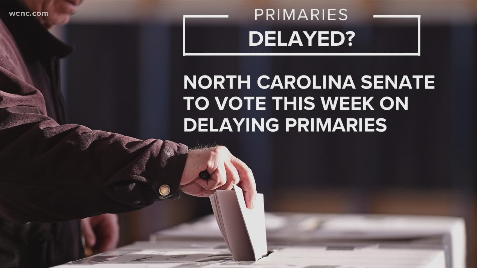 North Carolina Republican legislators want to delay the date for this year's primary, which has already been pushed back two months by the state Supreme Court.