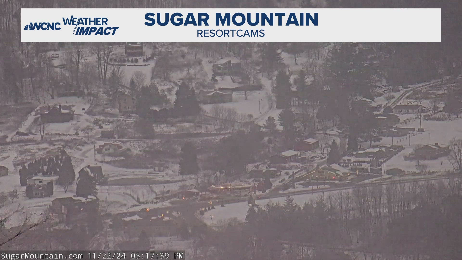 Sugar Mountain announced it had powered up the snow blowers ahead of the storm as the natural snow started to fall on Thursday.