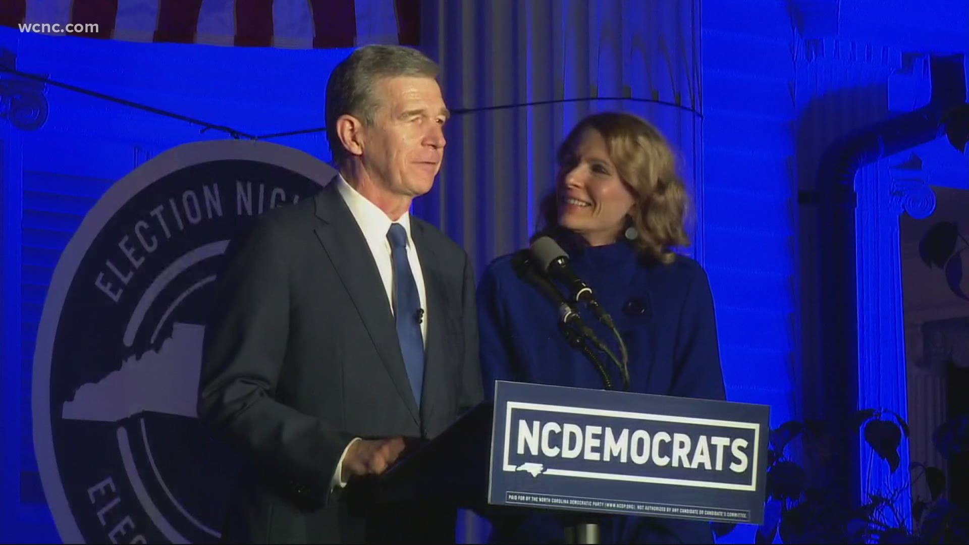 Governor Cooper gave his acceptance speech after the results came in Tuesday night.