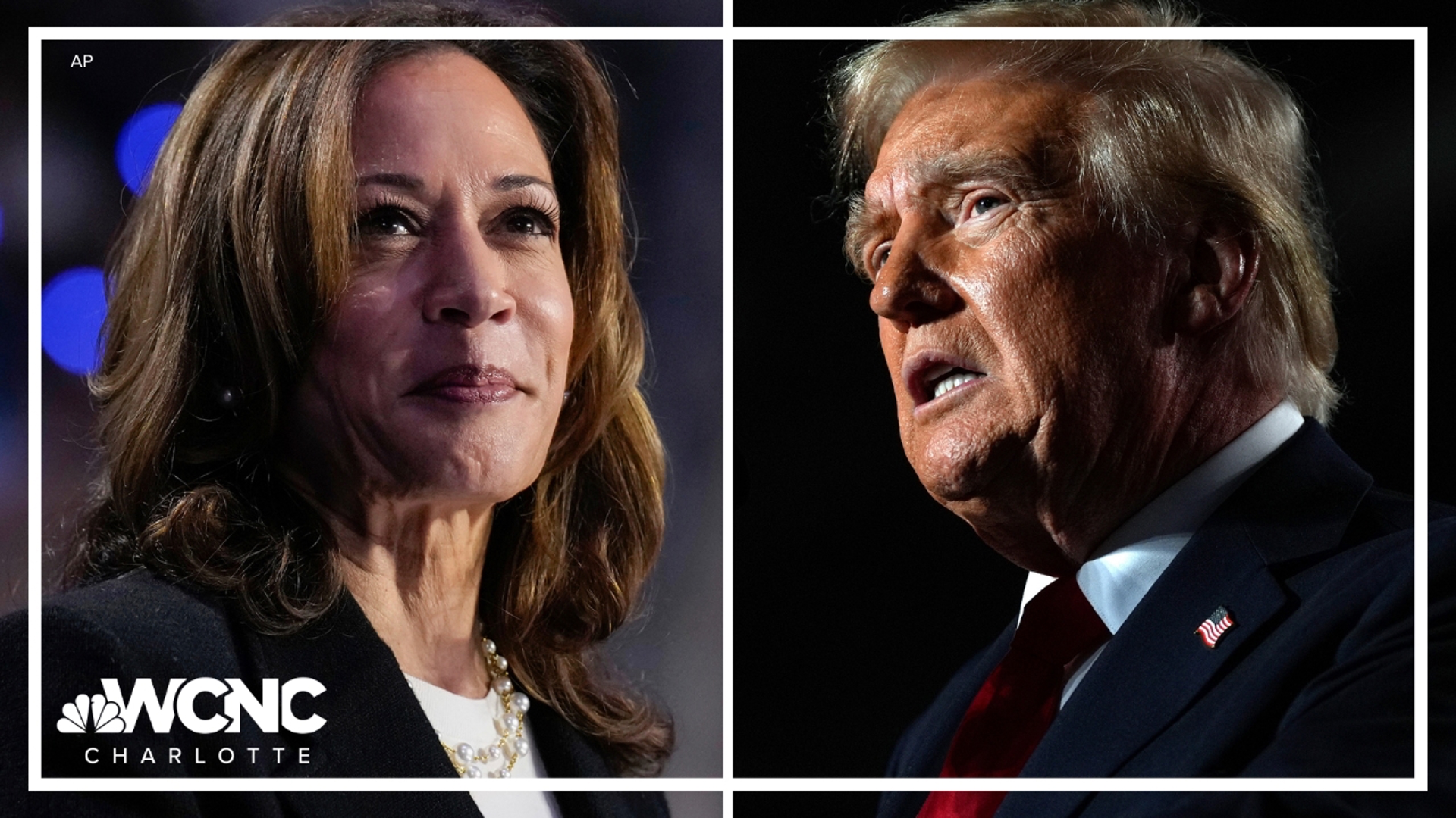 Both former President Trump and Vice President Harris will be in the Charlotte area prior to the election. 