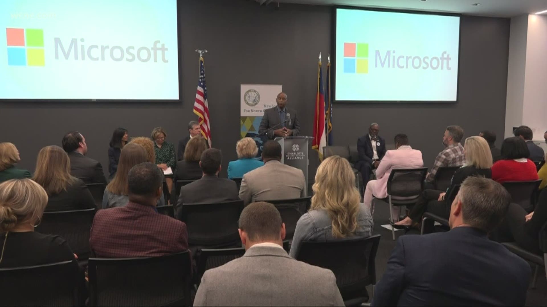North Carolina Governor Roy Cooper announced the expansion of Microsoft's existing Charlotte campus Friday.