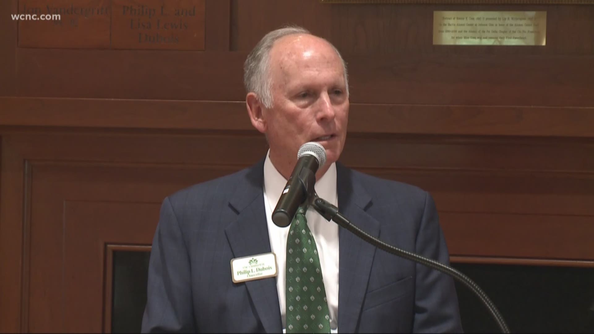 This school year will be the last for UNC Charlotte Chancellor Philip Dubois. He will officially retire June 30 of next year.