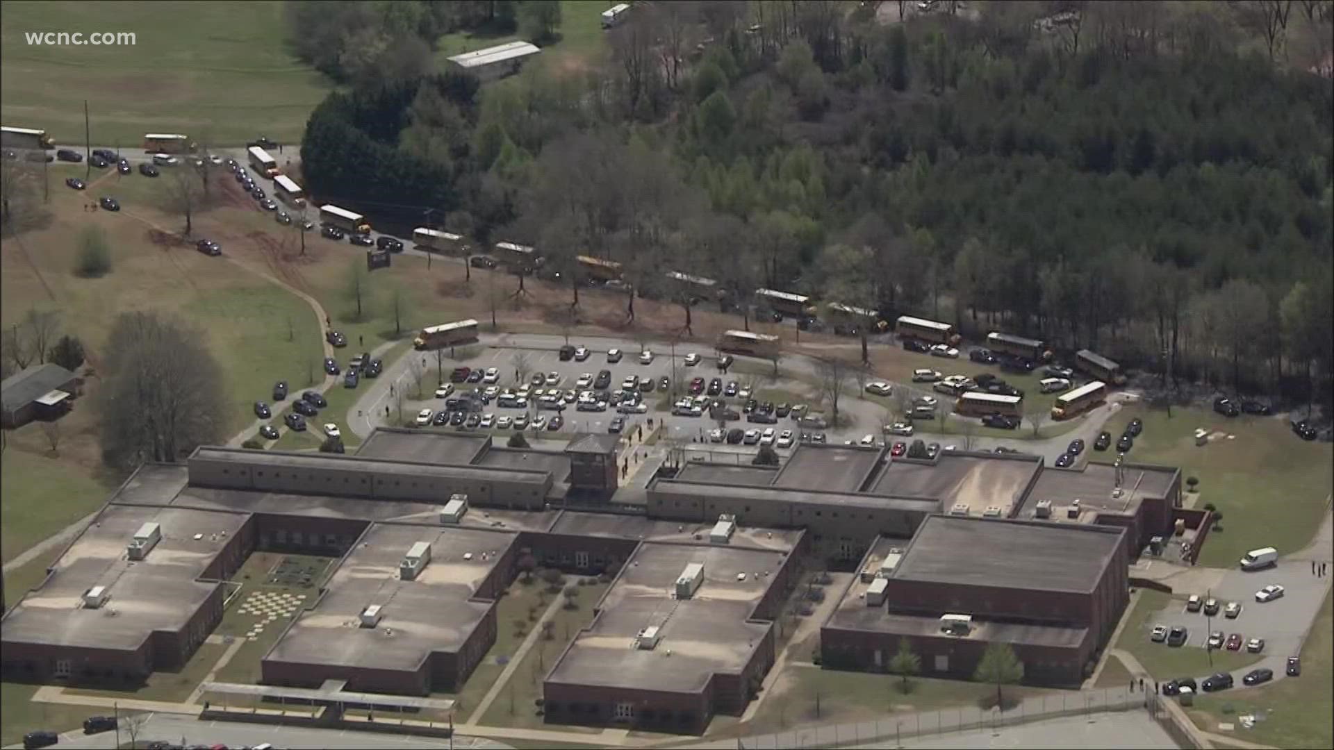 A student is in custody and another student is hurt after a shooting at a middle school in Greenville, South Carolina.