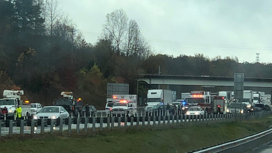 I77 reopens after multicar crash in Huntersville
