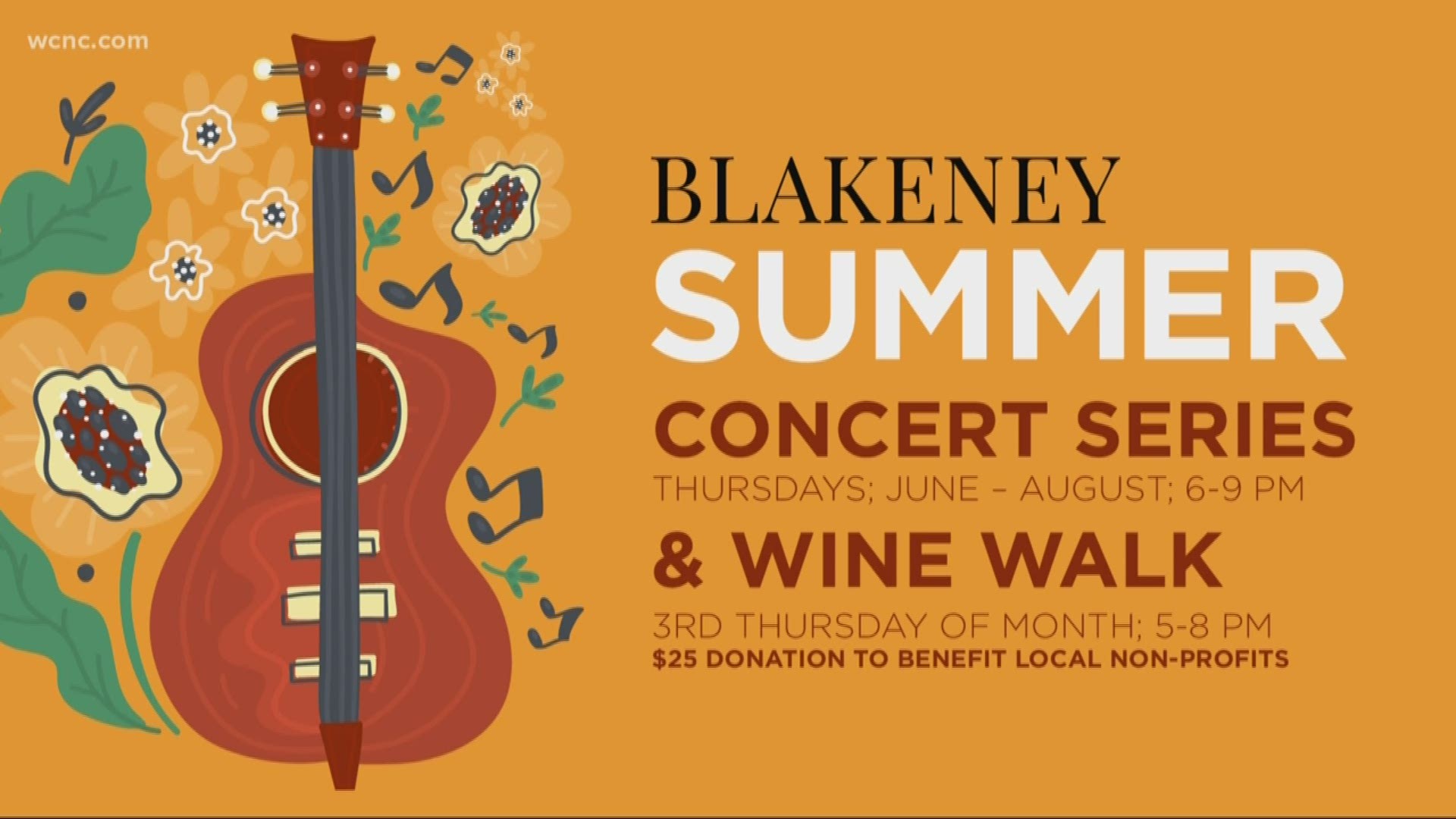 What better way to spend a summer night than outside with live music? The summer concert series at Blakeney Shopping Center begins June 6th and is every Thursday through August.