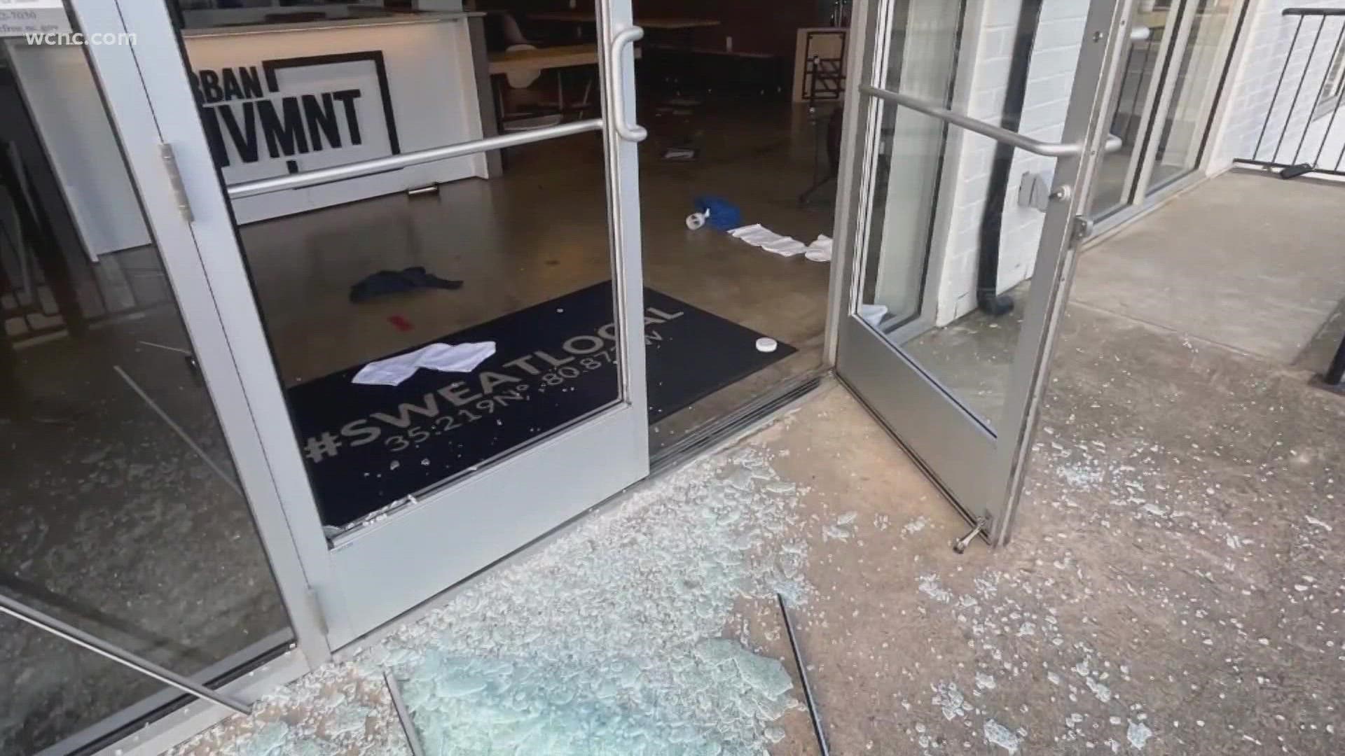 "I guess his main goal was to destroy everything he could put his hands on," said Gina Hamilton, owner of Ride or Die Spin Studio in Charlotte.