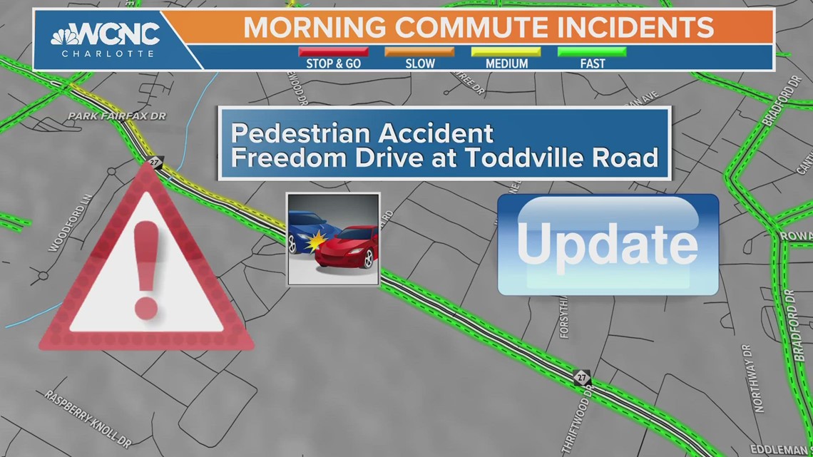 Crash involving pedestrian shuts down Charlotte road