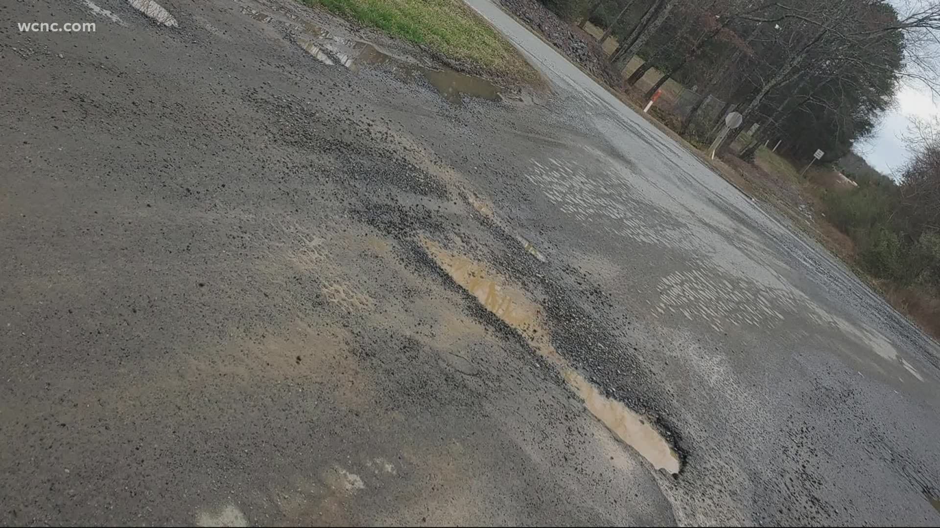 Drivers in Indian Trail, North Carolina describe the area as "one great bit pothole" and it's driving them crazy. So what is NCDOT going to do about it?