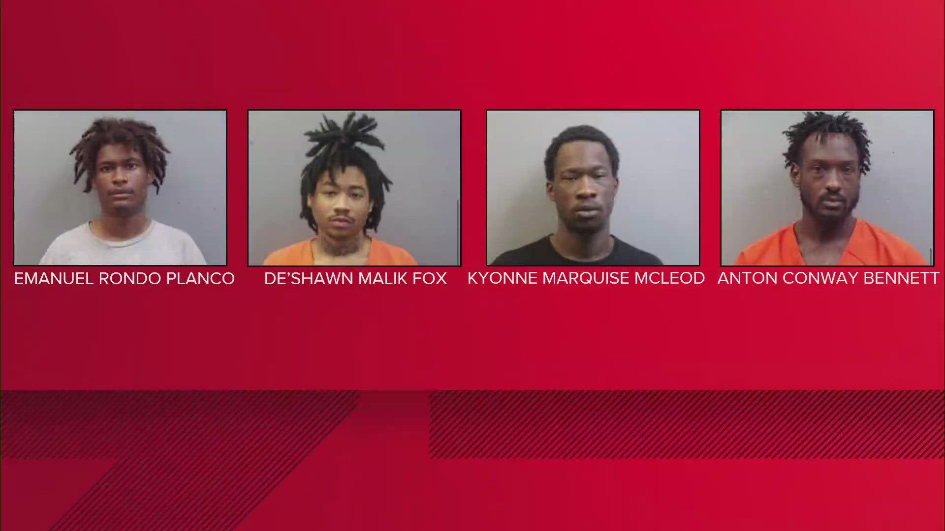 Four inmates in Chesterfield County escaped custody Tuesday morning and are currently on the run, according to the county sheriff's office.