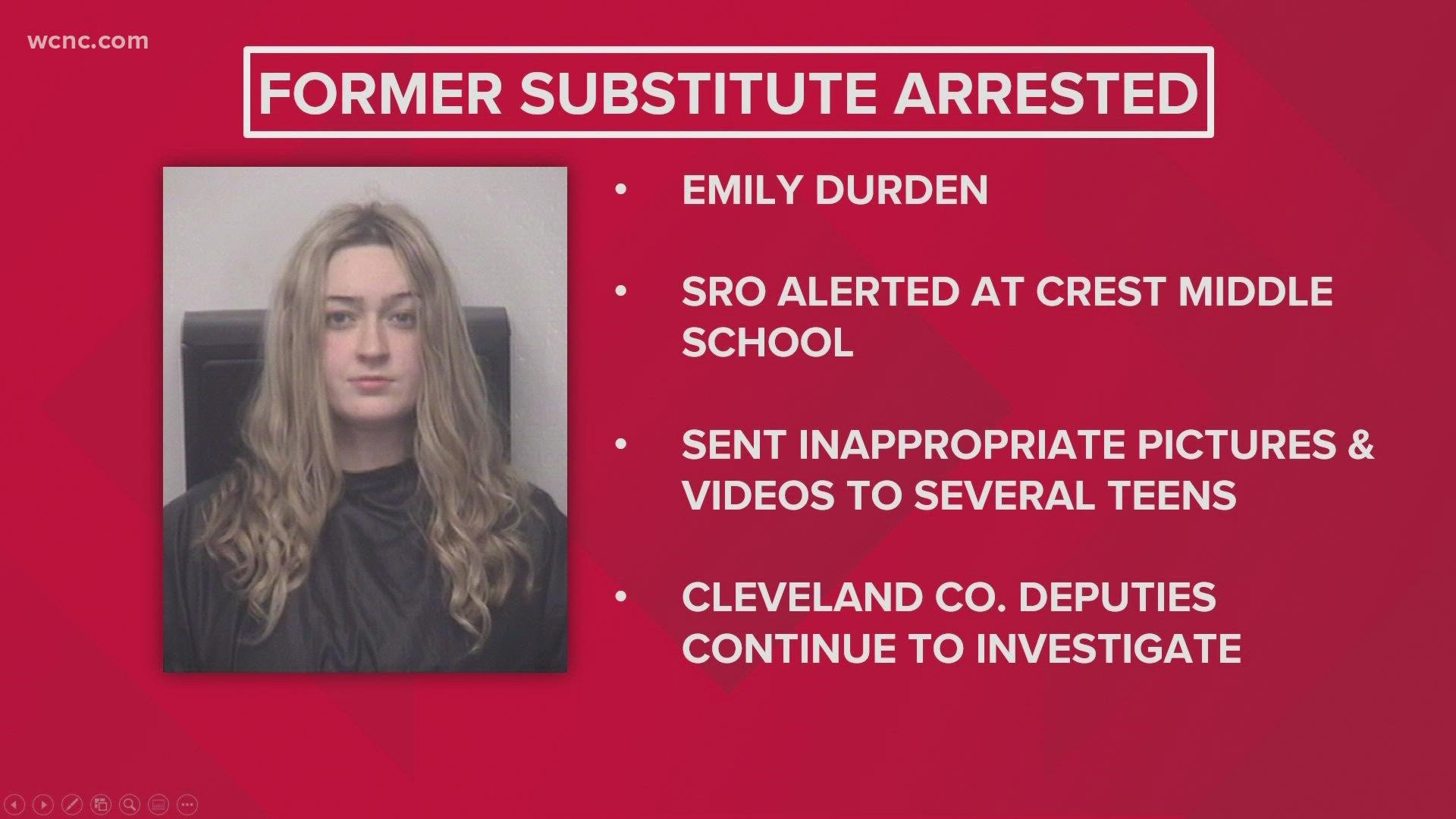 Former sub in Cleveland County arrested: Emily Durden | wcnc.com