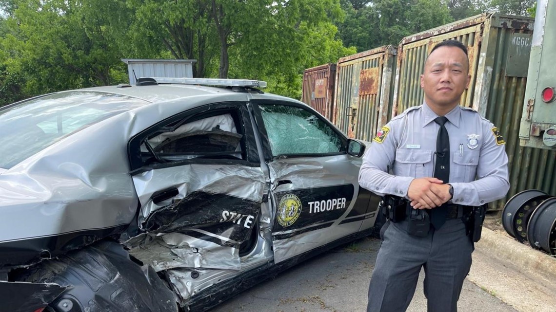 NC trooper crashes into wrong-way driver to stop him | wcnc.com
