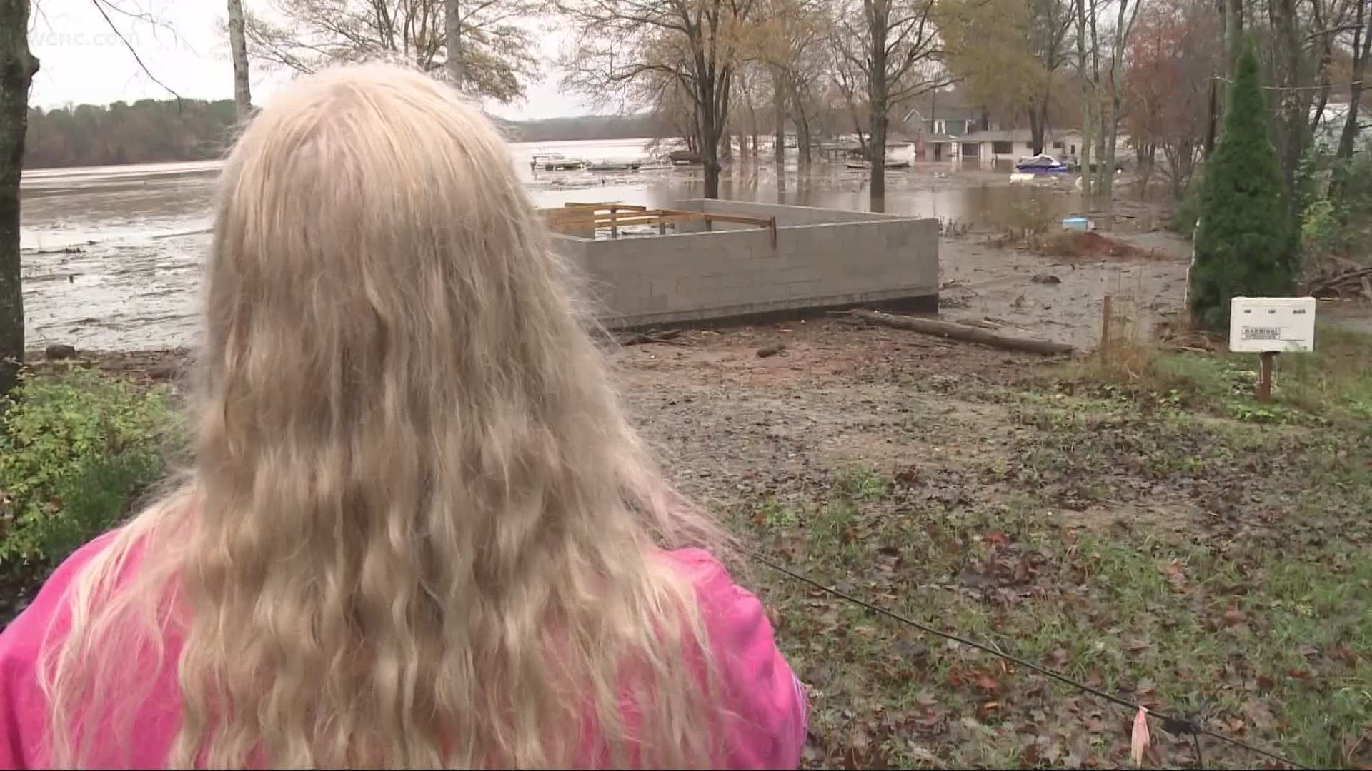Homes and roads were left completely under water after record breaking rain totals.