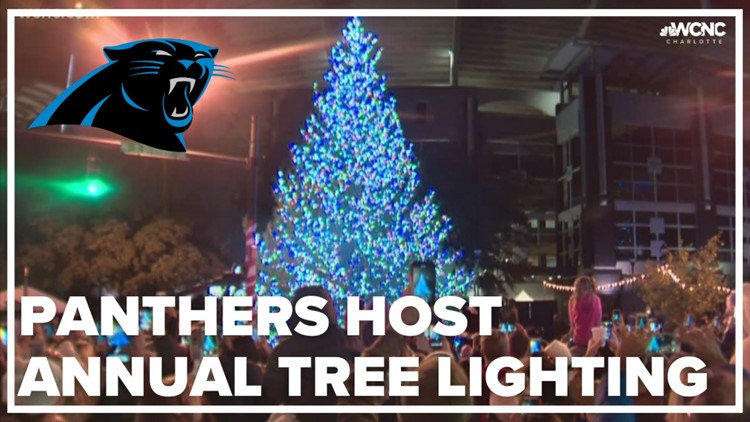 Panthers and Charlotte FC host tree lighting