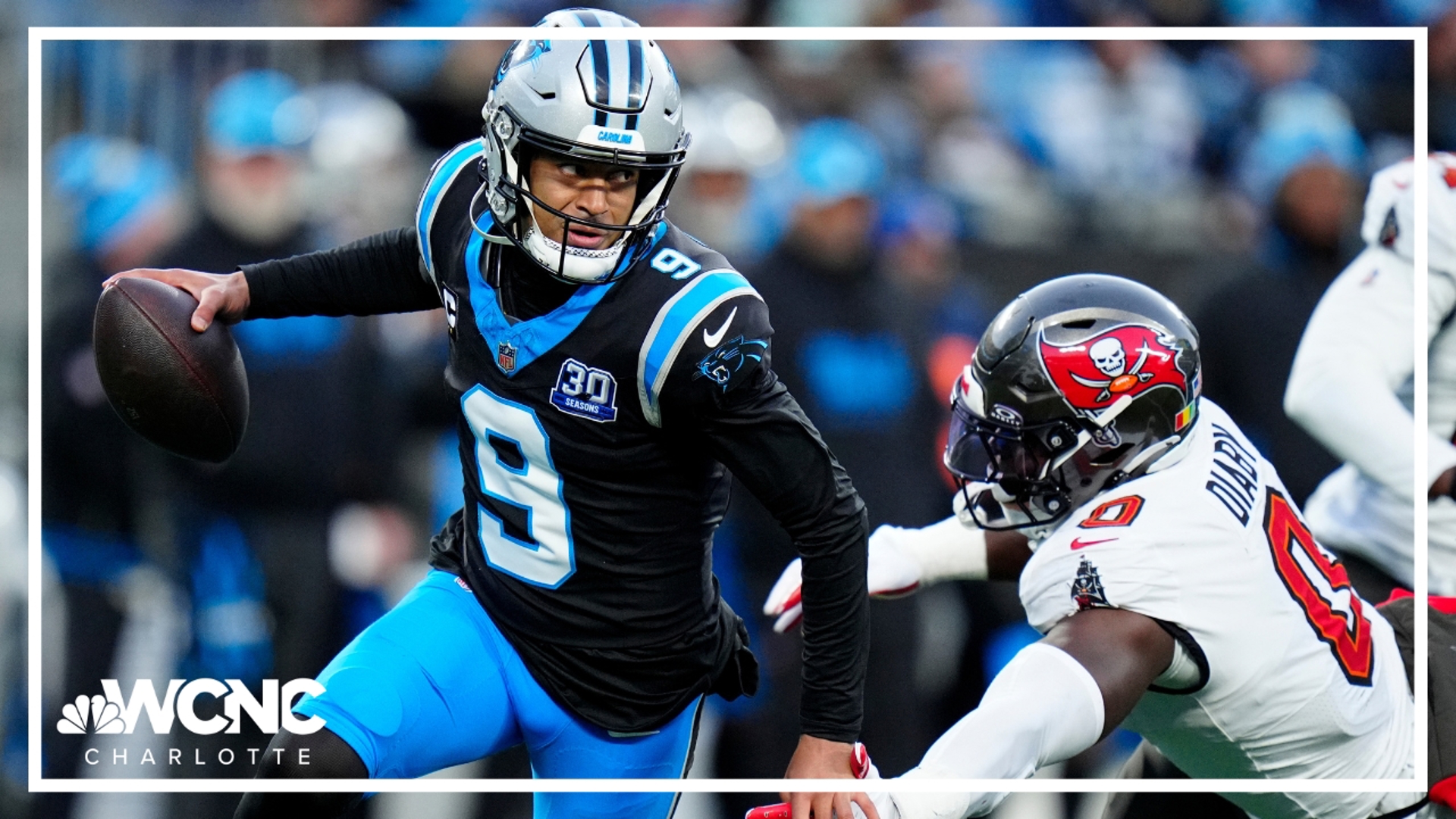 The Panthers lost in a wild overtime game against the Buccaneers as QB Bryce Young showed more promise. Nick Carboni and Julian Council break it down.