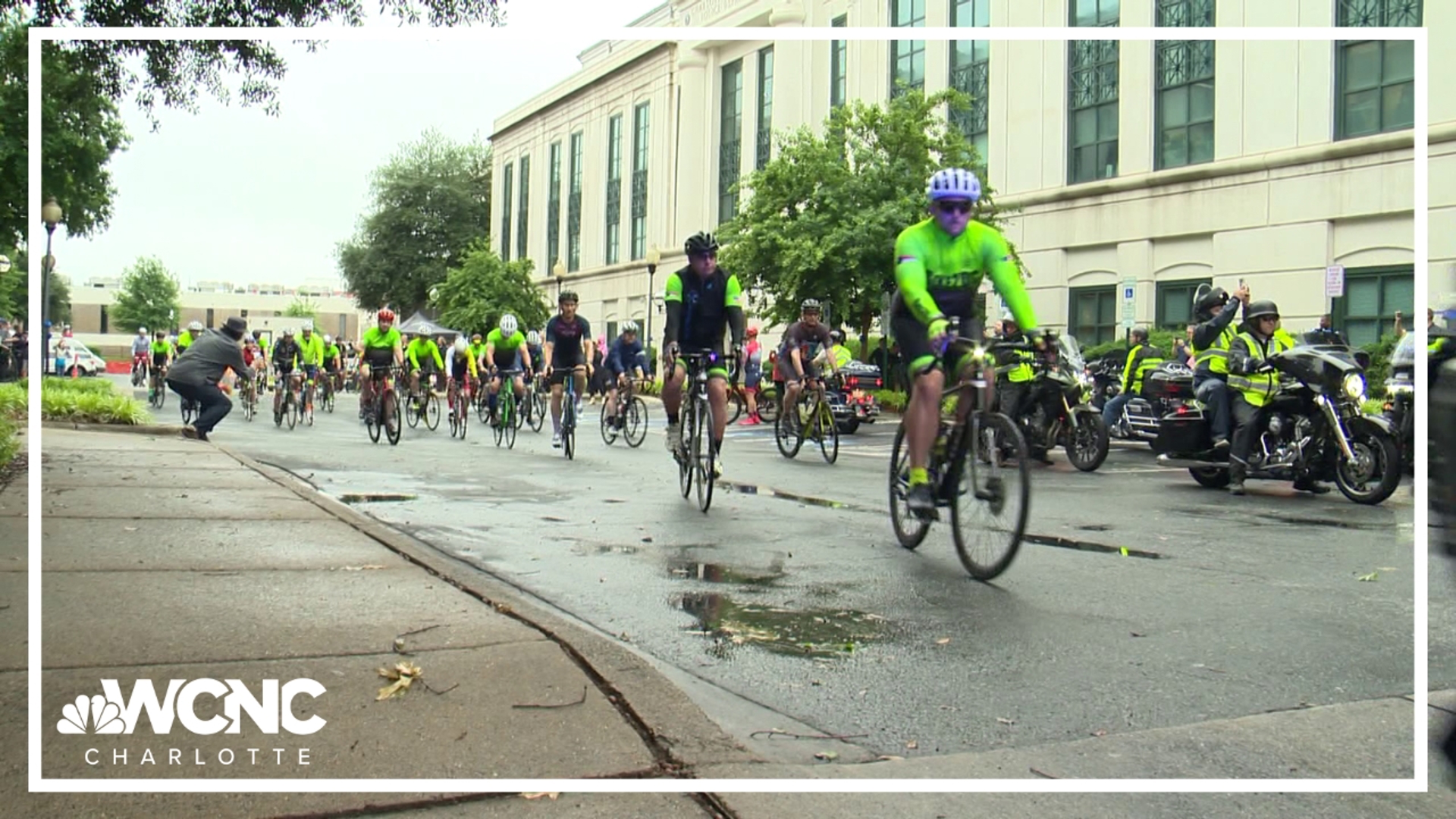 Several CMPD officers are cycling to the nation's capitol, dedicating the ride to their fallen comrades.