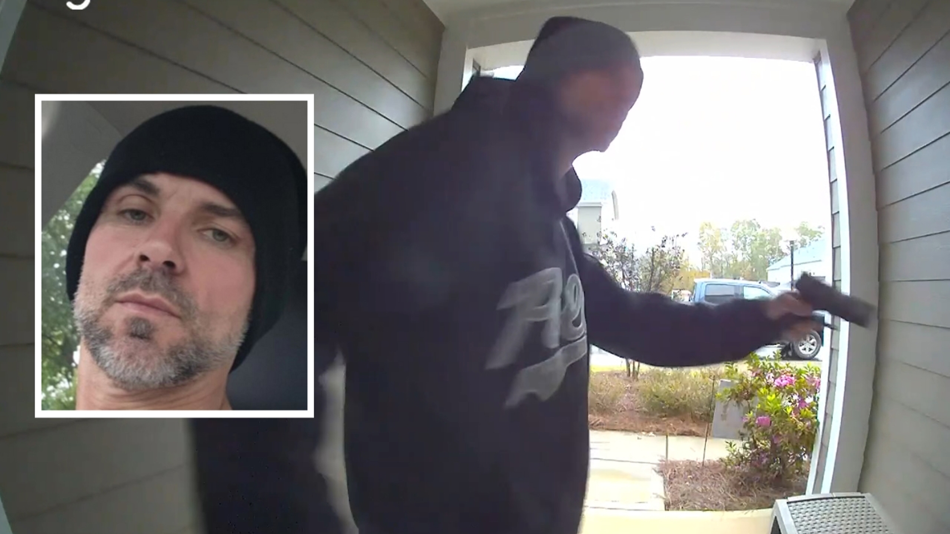 Ring video from last week shows a man with a weapon trying to get inside a West Charlotte home. A homeowner in Huntersville shared a similar incident.