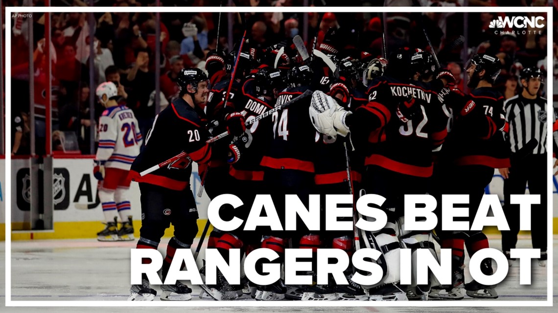 Cole's OT goal lift Hurricanes past Rangers for Game 1 win