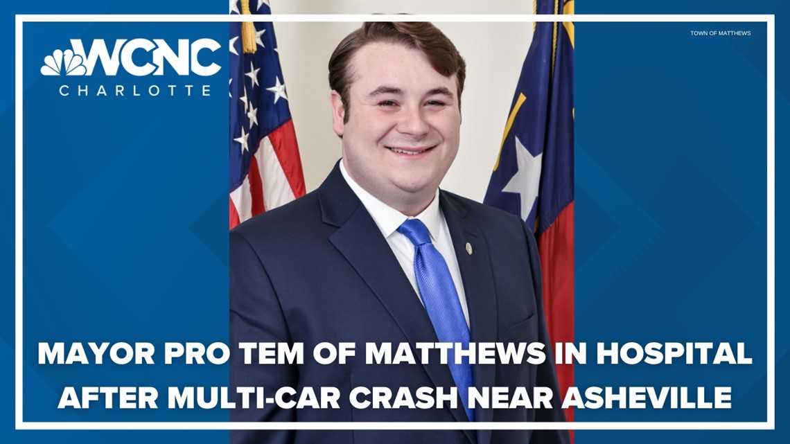 Mayor pro tem of Matthews in hospital after multicar crash near