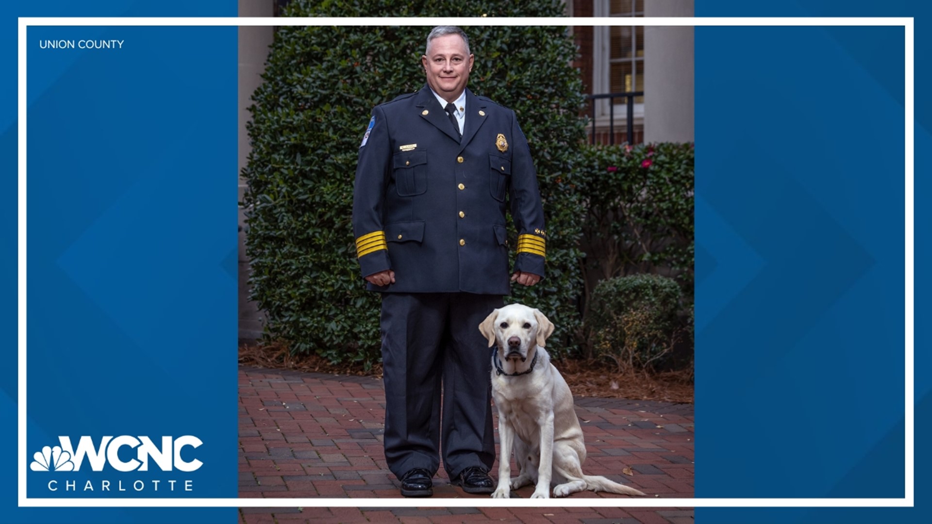 Union county fire marshal Kevin Rigoli and K-9 Camden are hanging up their hat and collar