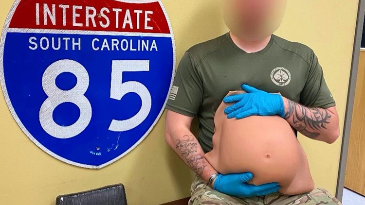 Cocaine found taped under fake pregnancy belly during traffic stop, deputies say