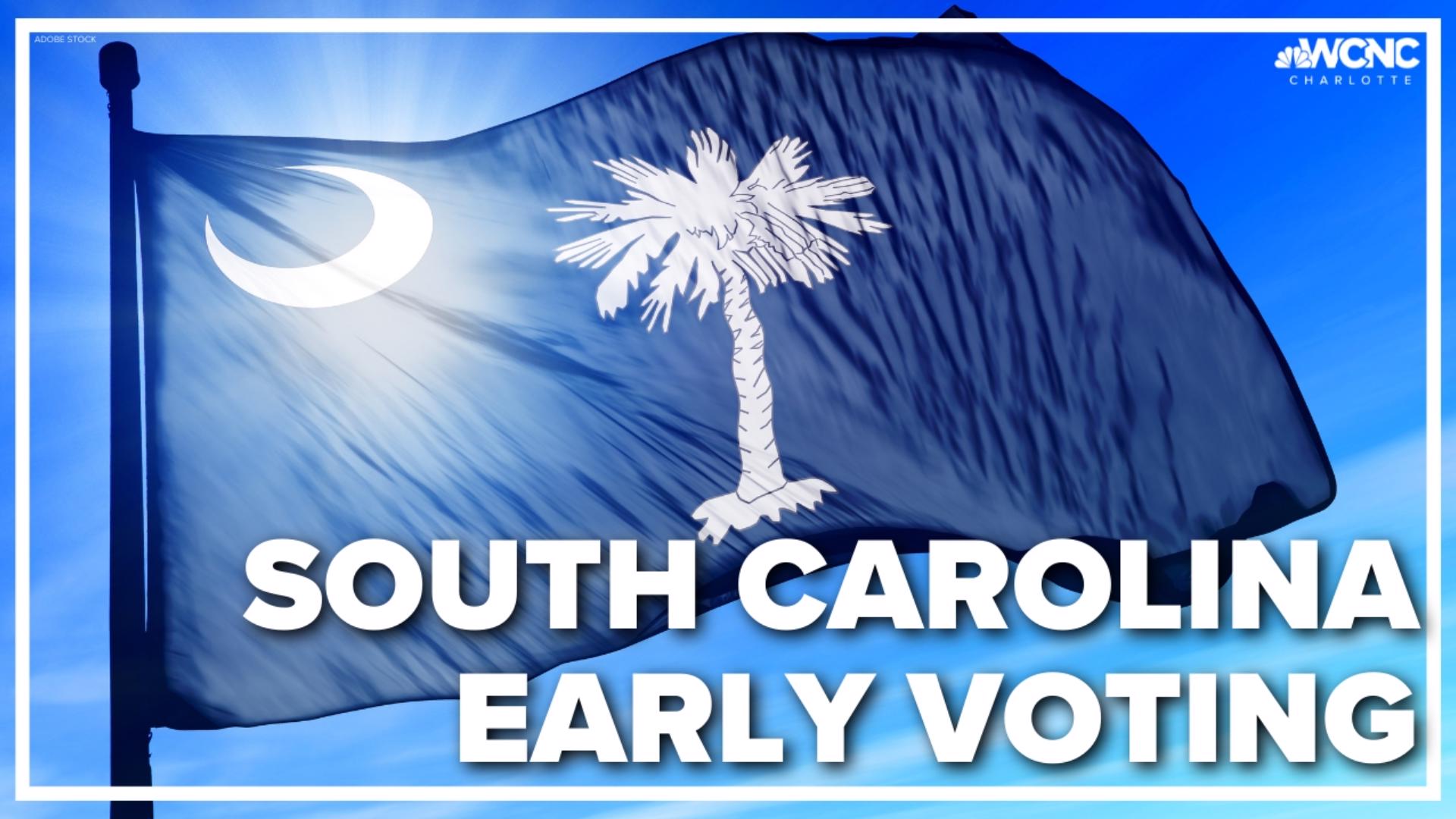 Early voting is underway for the first time ever in South Carolina.