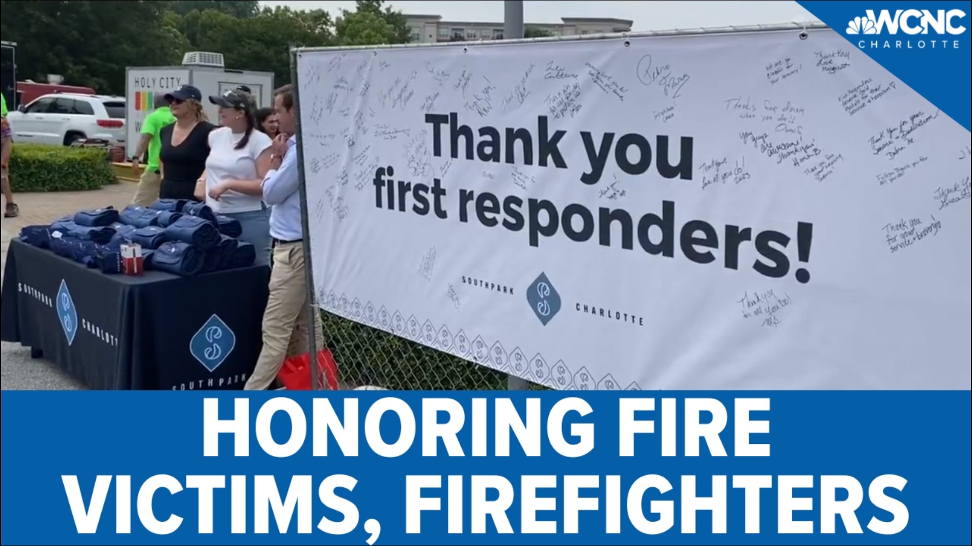 Victims of the massive South Park fire and first responders were honored Thursday.