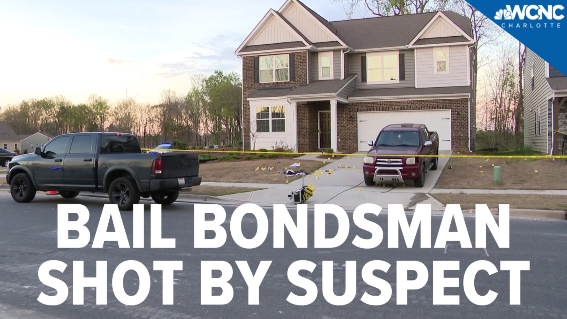 A bail bondsman is in the hospital recovering after a shooting Monday in Charlotte's steel Creek neighborhood.