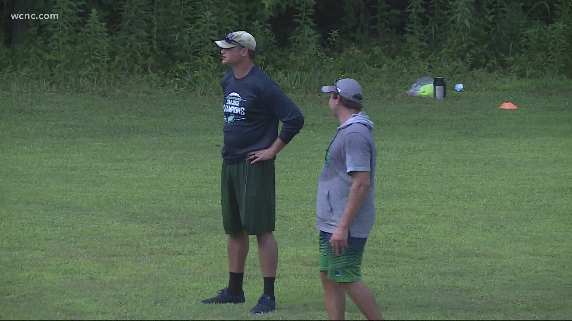 Weddington Football started conditioning drills on July 6, as allowed by Union County Public Schools