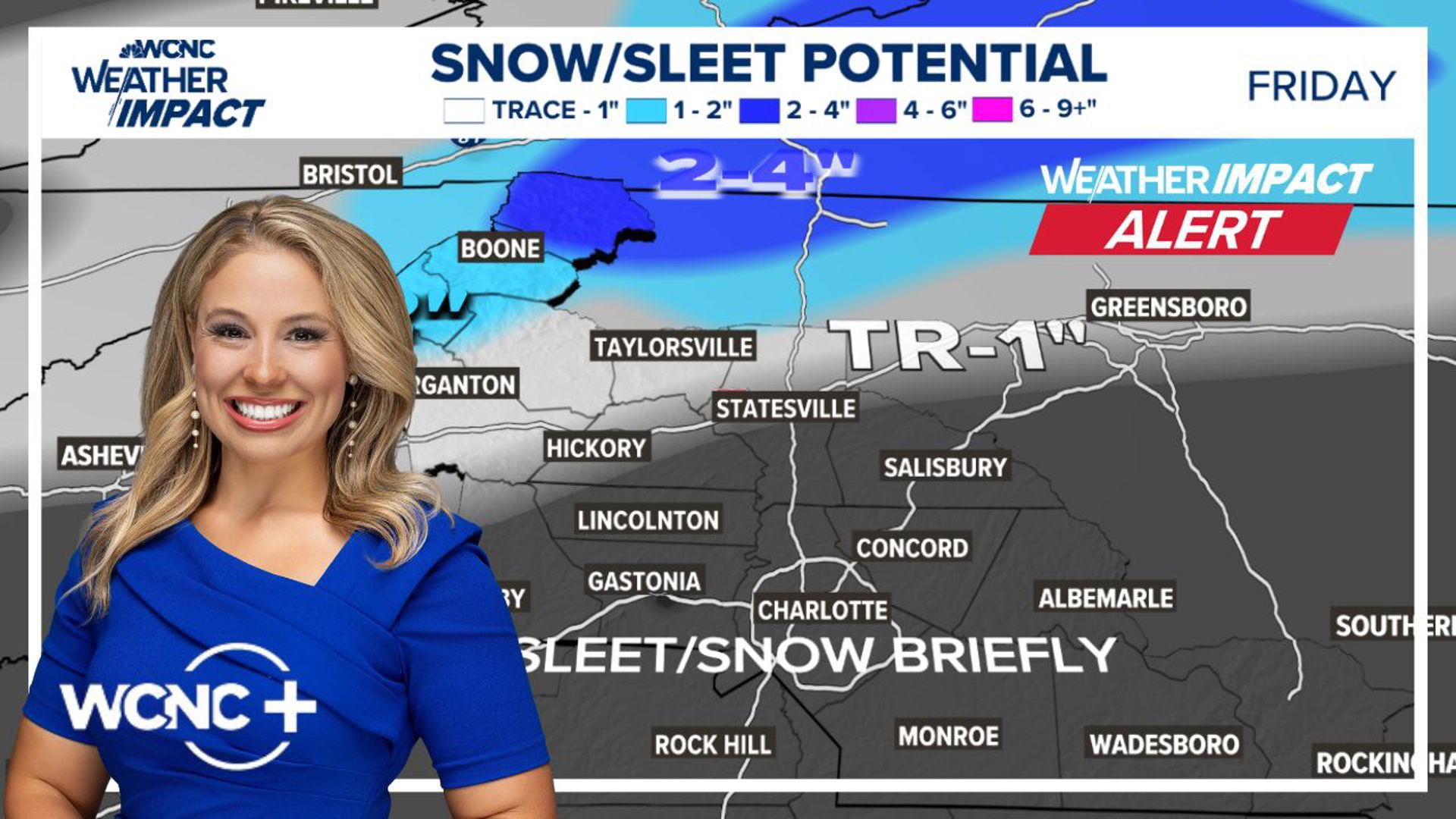 Weather Impact Alert: Wintry mix likely across the Carolinas on Friday ...