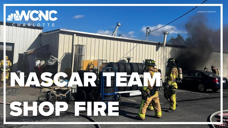 3 taken to hospital after fire at NASCAR team race shop