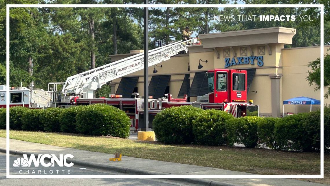 Crews battling fire at Zaxby's in southwest Charlotte | wcnc.com
