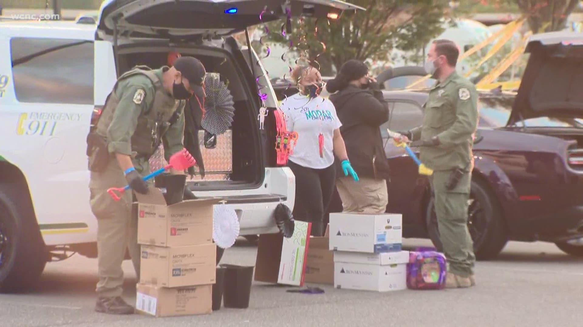 The Mecklenburg County Sheriff's Office put on a Trunk or Treat this year, with COVID-19 precautions in mind.