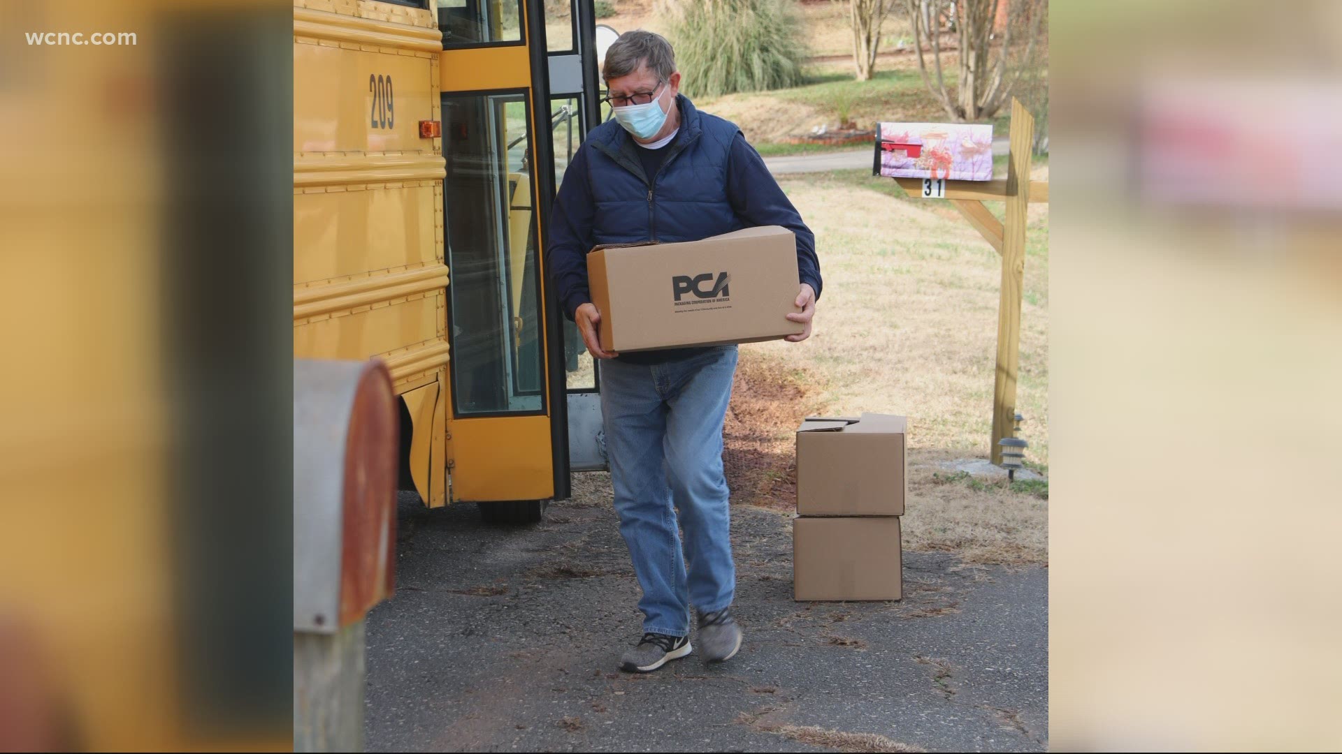 The bus drivers have been delivering food to homes for students. Drivers have been able to feed more than 700 students.