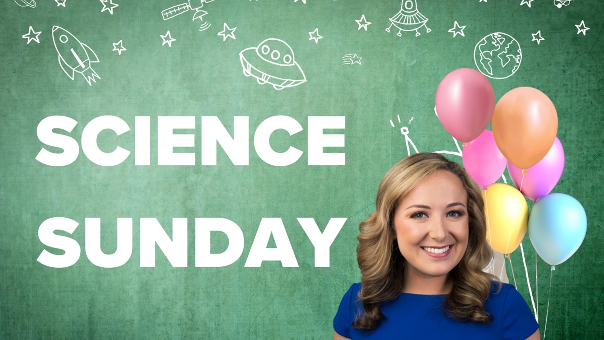 Brittany Van Voorhees leads a science experiment that shows how you can inflate balloons without using your breath.