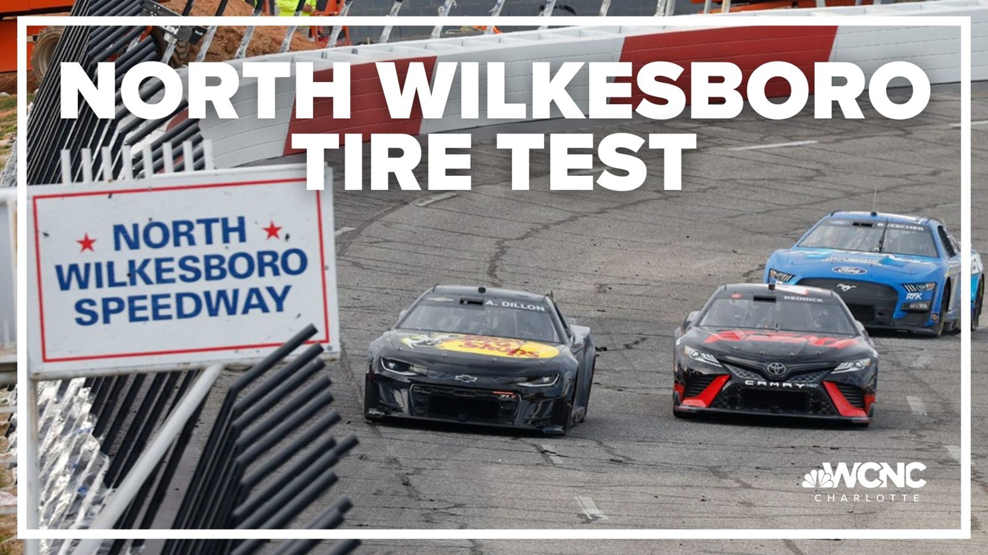 Austin Dillon, Chris Buescher and Tyler Reddick took part in a Goodyear tire test at North Wilkesboro, turning laps around the historic speedway.