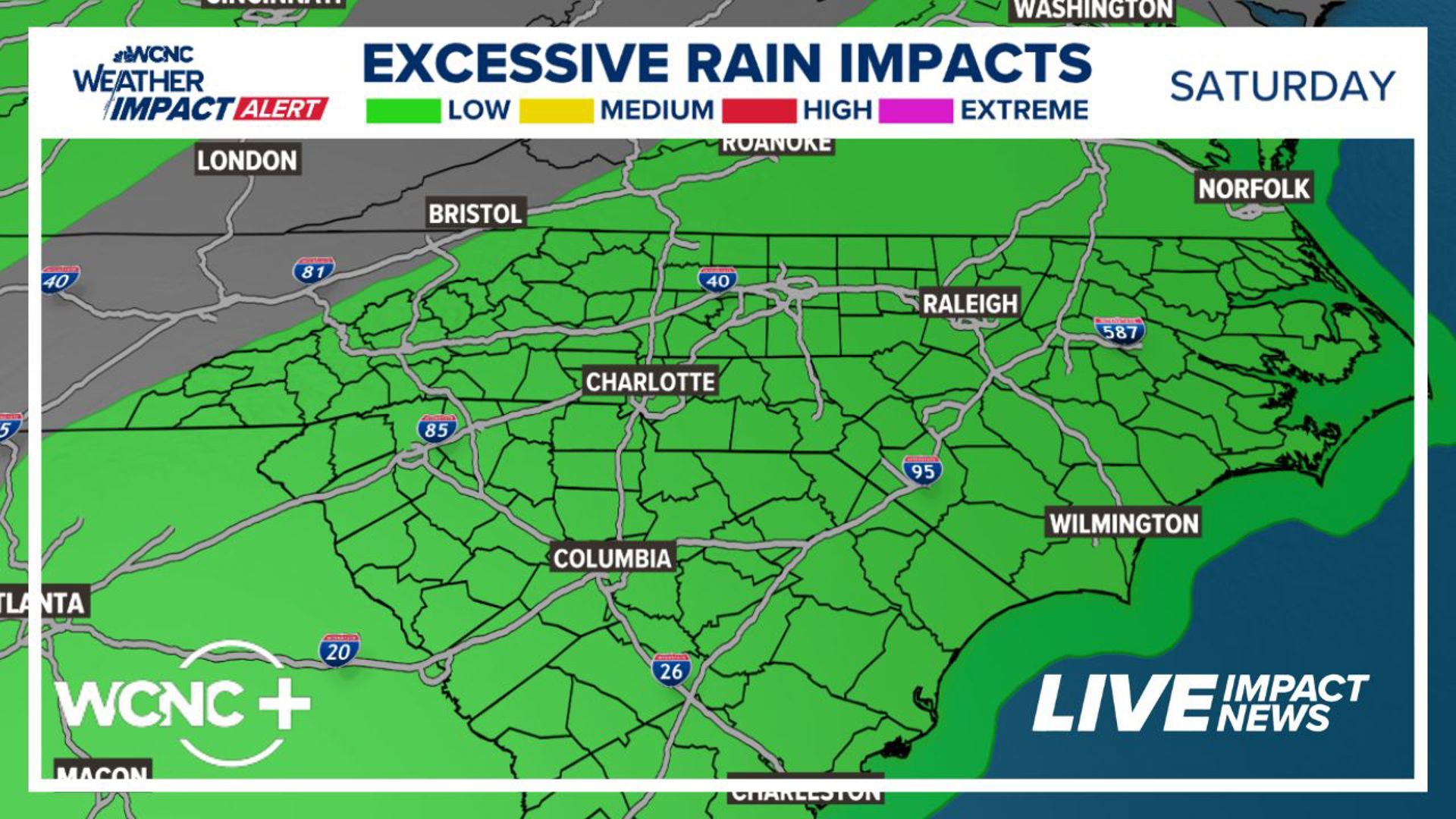 The Charlotte area could see more rain after torrential downpours caused flooding across the region late Thursday into Friday. 