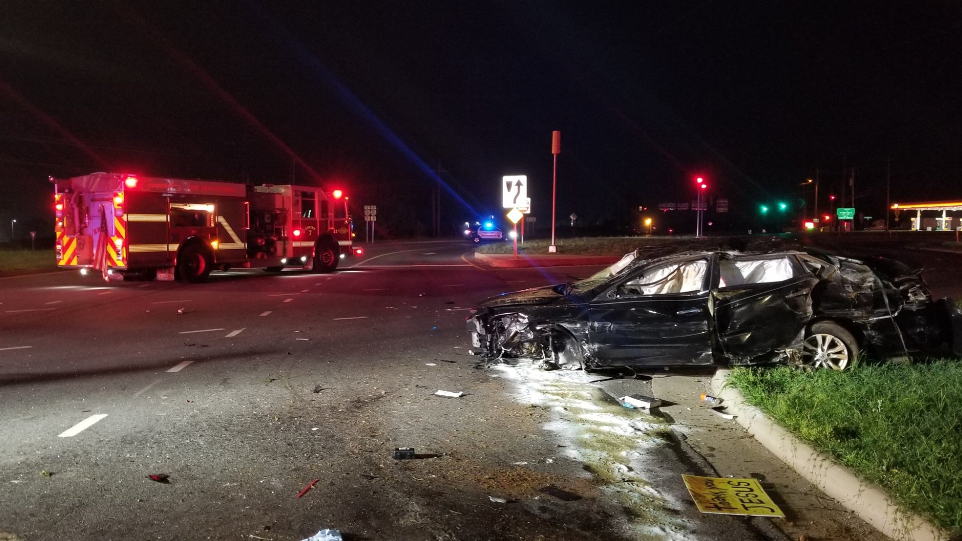 Police say he was driving on the interstate when he lost control. He hit the guard rail, then the median and his car flipped. Officials say he was rushed to the hospital where he later died.