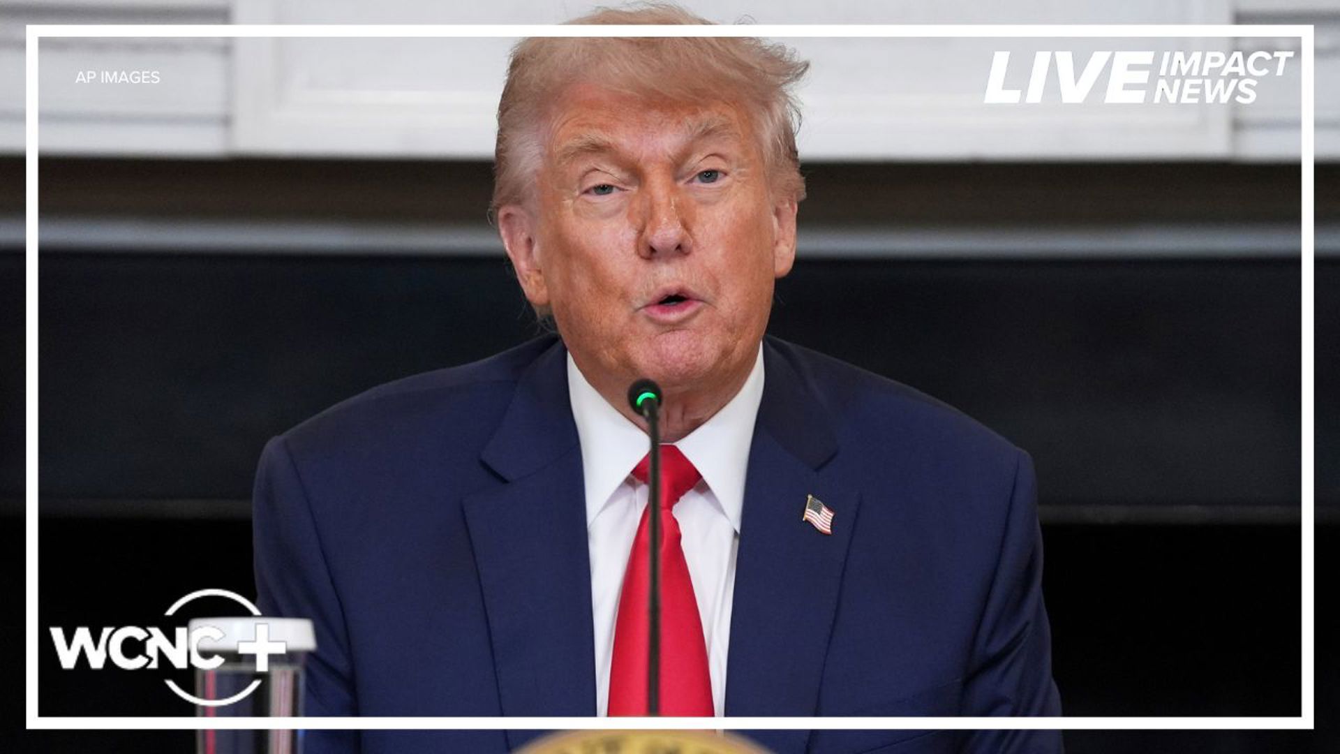 President Donald Trump hosts an "Invest in America" roundtable at the White House. 