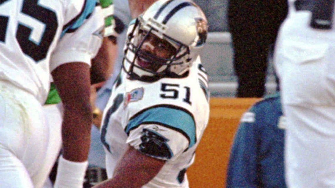 Sam Mills locker display at Pro Football Hall of Fame